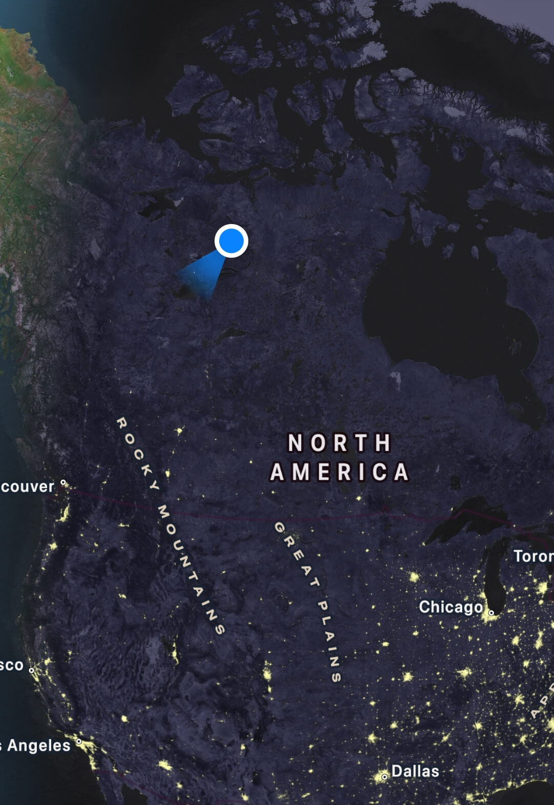 Way up here. North of the Arctic Circle.