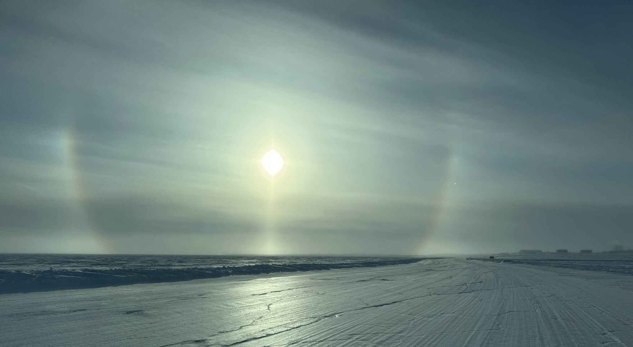 A nice sundog just as I'm getting to the mine with my delivery.